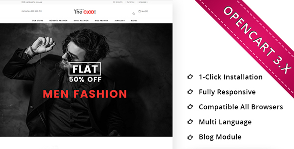 The Cloud Fashio Store - Responsive OpenCart Template