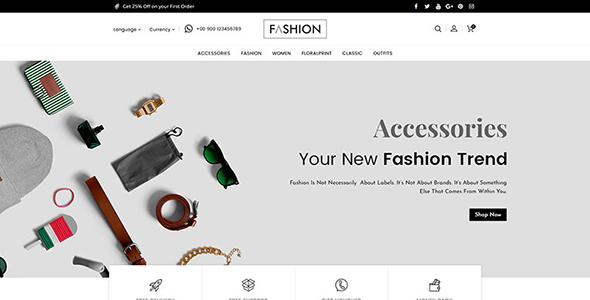 Fashion Clothing and Accessories OpenCart Template