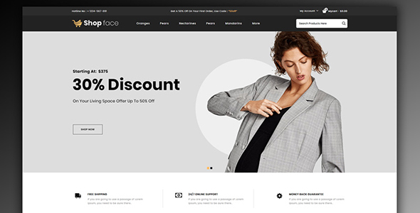 Shopface - Fashion Store OpenCart Template