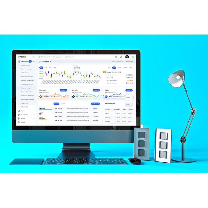 Cryptocurrency Admin Dashboard UI UI Elements