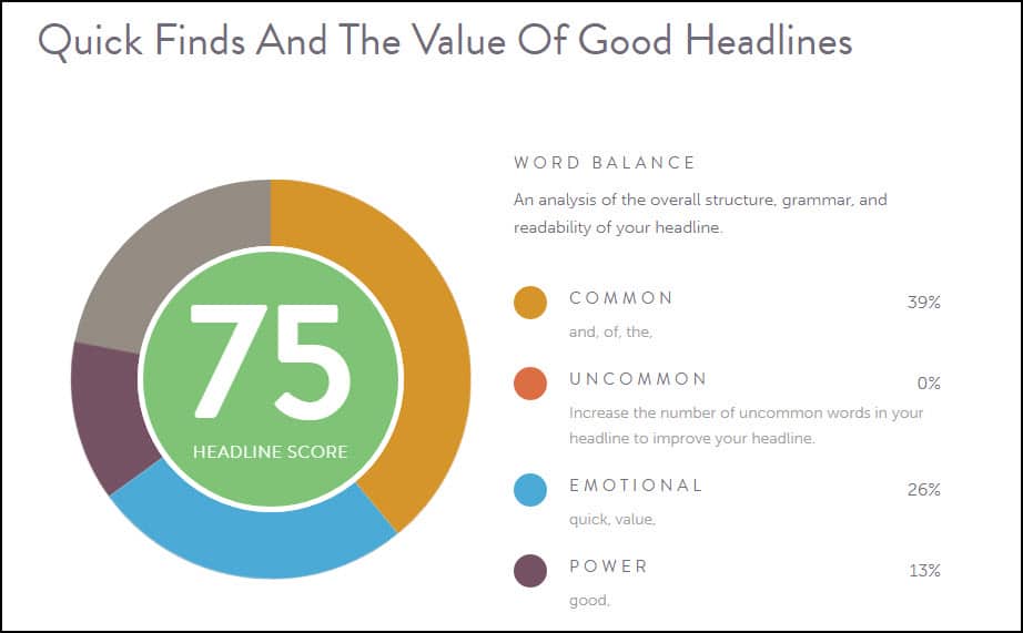 One of my headline scores