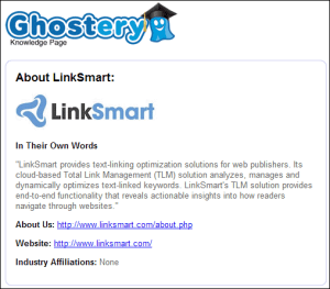 Ghostery Profile page