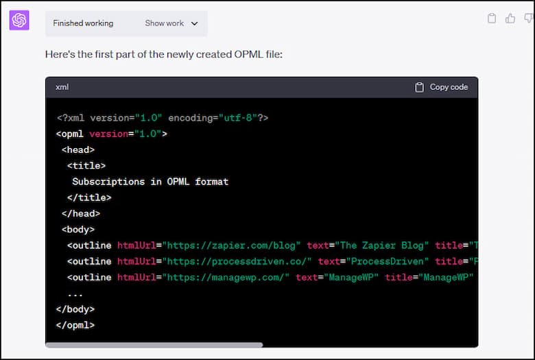 OPML Files- Other Peoples Meaningful Lists
