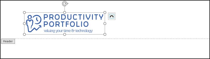 Logo is left aligned in Header section.