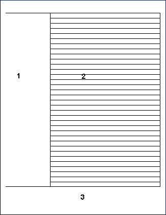 Cornell Notes page layout example in Microsoft Word.