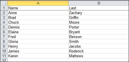 Extract last names into separate column.