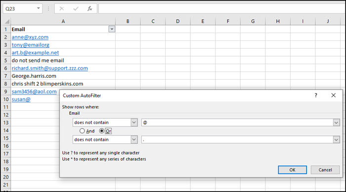Creating a Custom AutoFilter using OR logic.