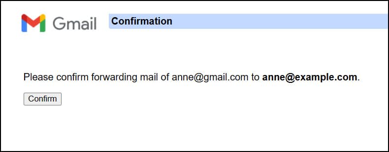 Gmail dialog showing both email addresses.