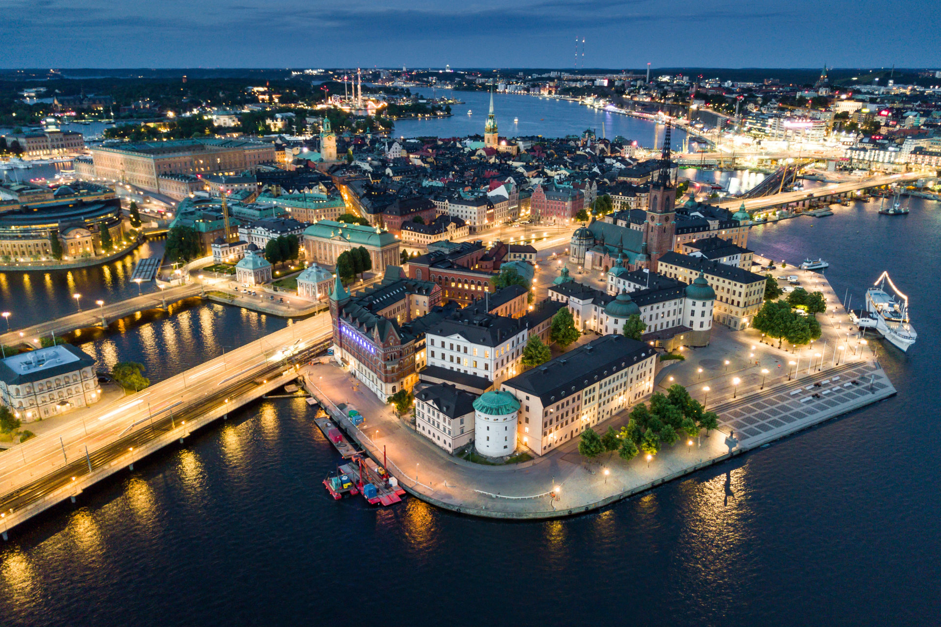 Stockholm City Bird Eye View