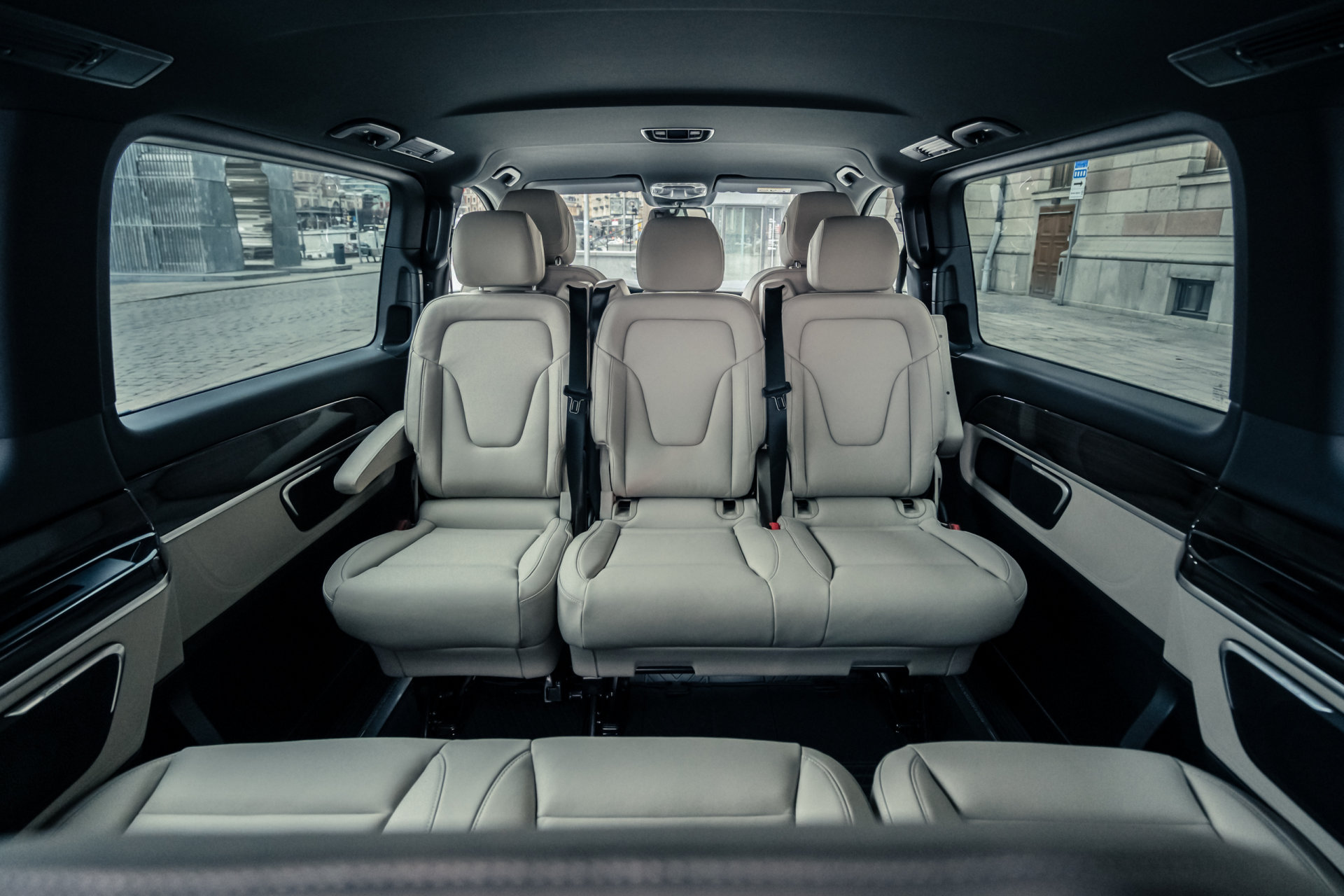 Mercedes V-Class interior — executive van for Bromma airport transfers in Stockholm