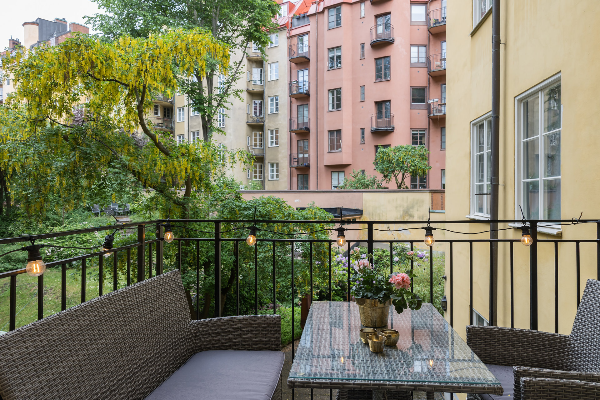 Charles Maison II balcony overlooking an inner courtyard