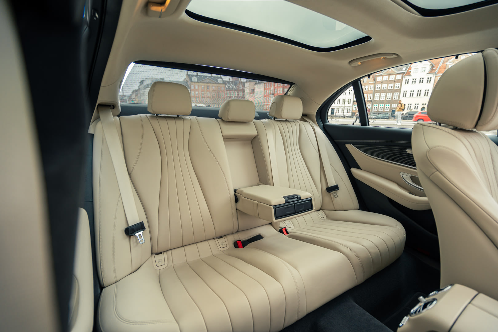 Mercedes E-Class interior — chauffeur car for Bromma airport transfers
