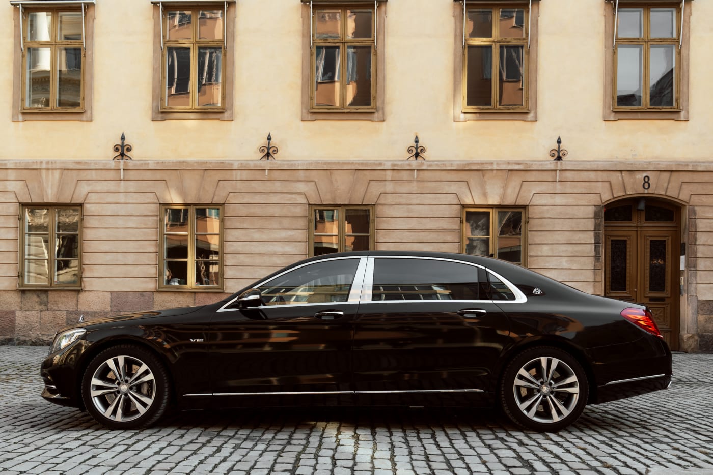 Maybach S600 interior — luxury sedan rental Stockholm