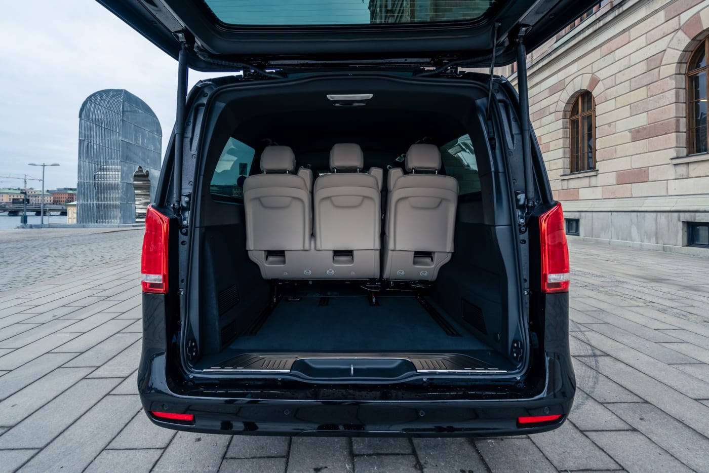 Mercedes V-Class conference seating — luxury van Stockholm