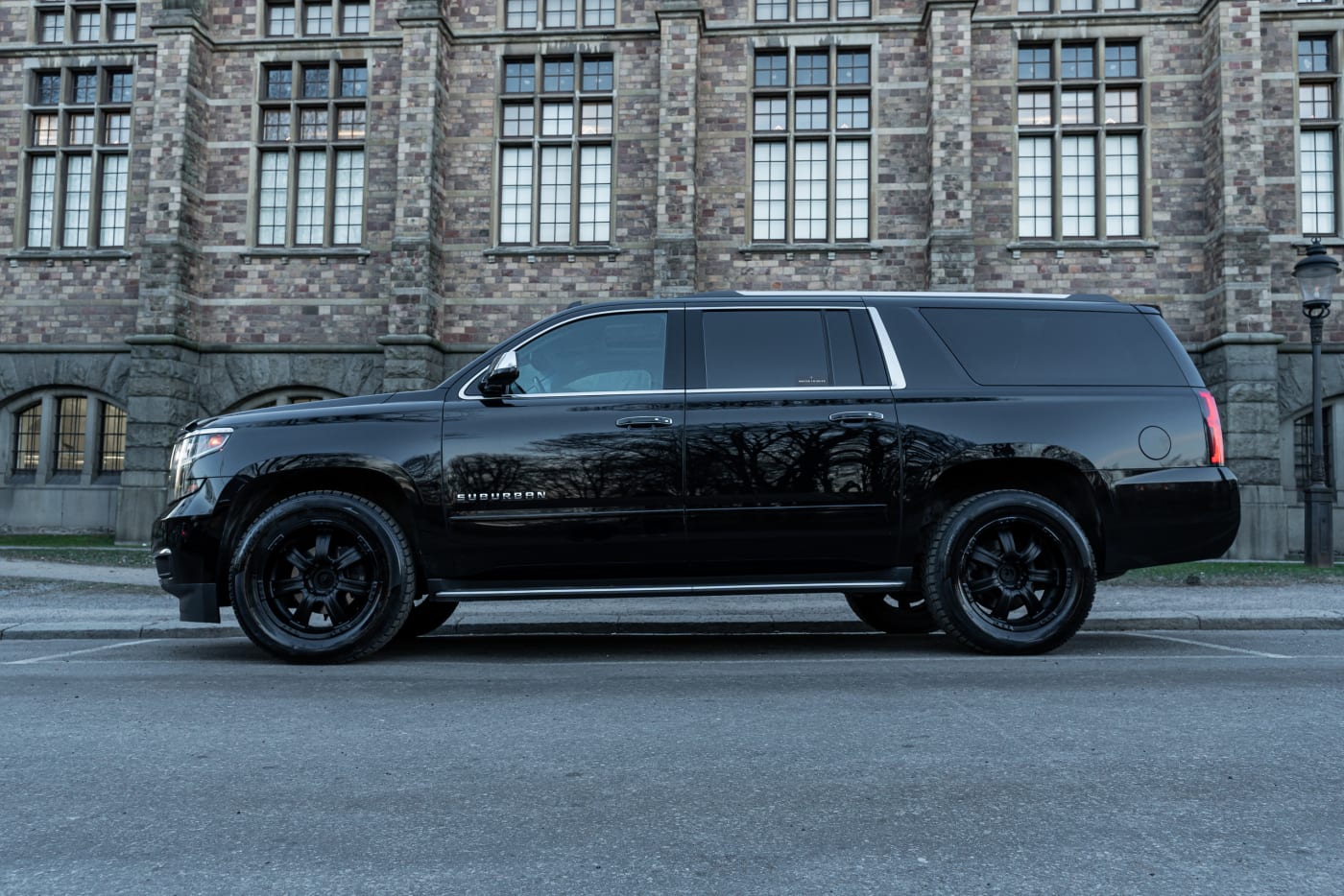 Black Chevrolet Suburban 8-seat SUV rental in Stockholm, Sweden