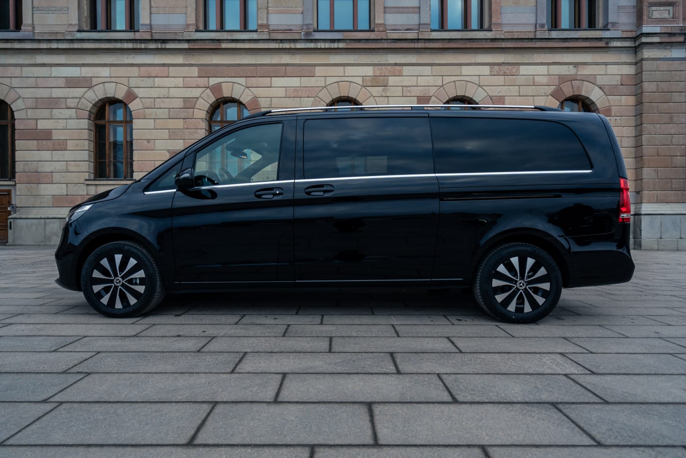Mercedes V-Class interior detail — luxury van rental Stockholm