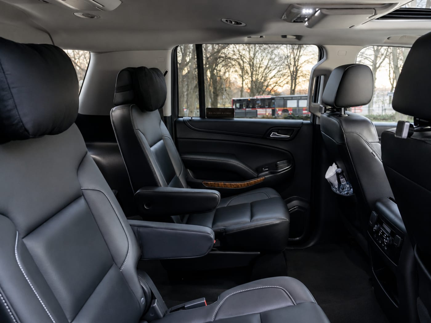Chevrolet Suburban interior — 8-seat SUV rental Stockholm
