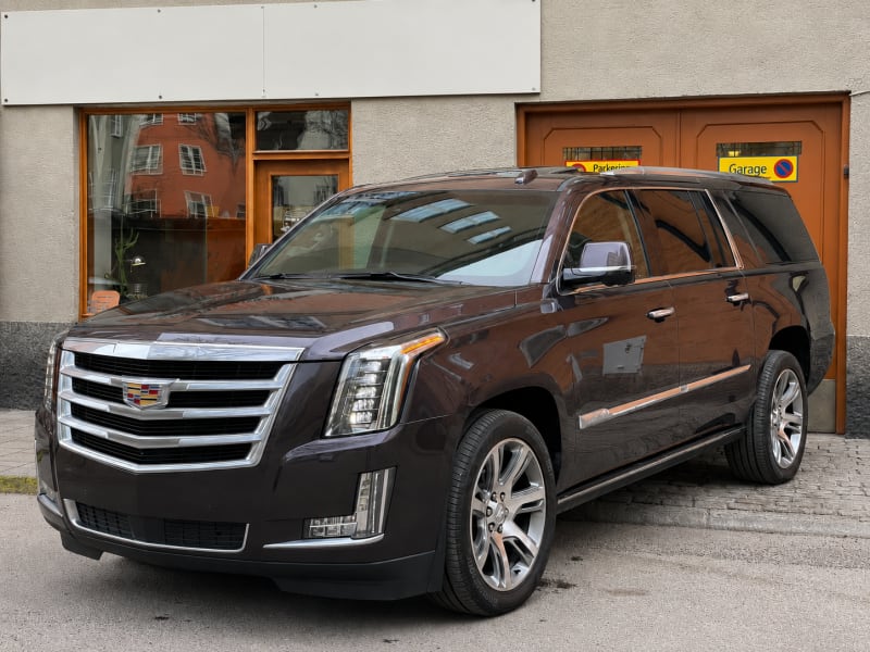 Cadillac Escalade full-size luxury SUV available for rent in Stockholm Sweden