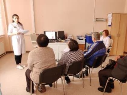 В поликлинике №1 прошло занятие школы здоровья: ожирение и артериальная гипертония. физическая активность и здоровье