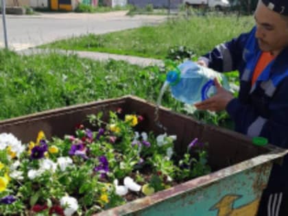 В Лобне облагородили бесхозные клумбы