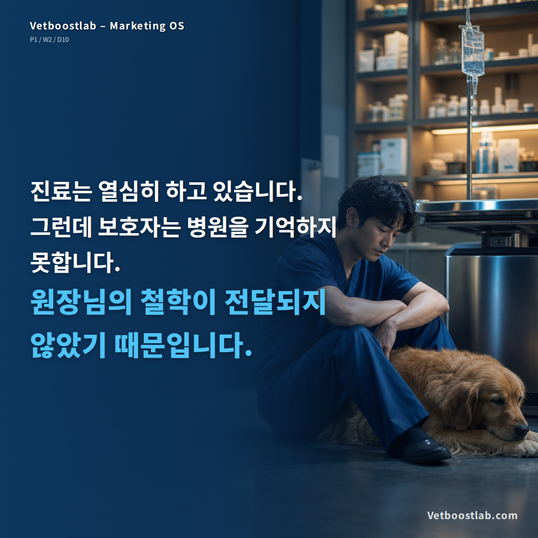 동물병원 진료 철학 슬라이드 1