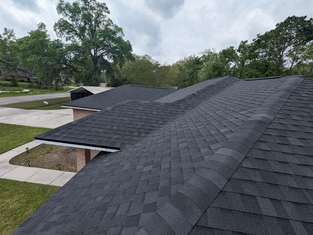 Newly installed roof showing proper ventilation