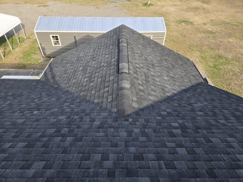 New roof installation with high-quality architectural shingles