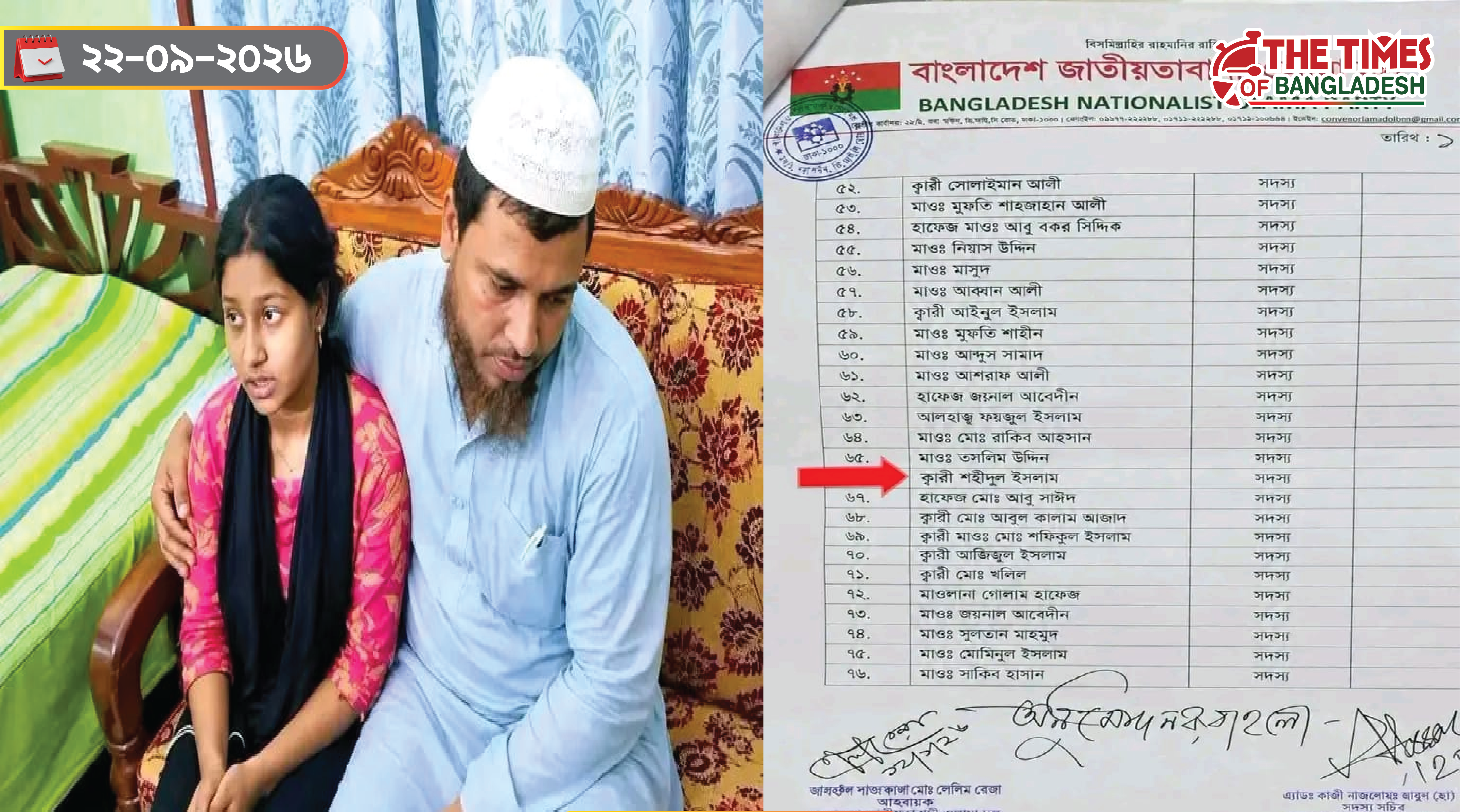 জাতীয়তাবাদী ওলামা দলের সদস্য ক্বারী শহীদুল ইসলামকে ঘিরে ‘আপত্তিকর অবস্থায়’ থাকার অভিযোগ