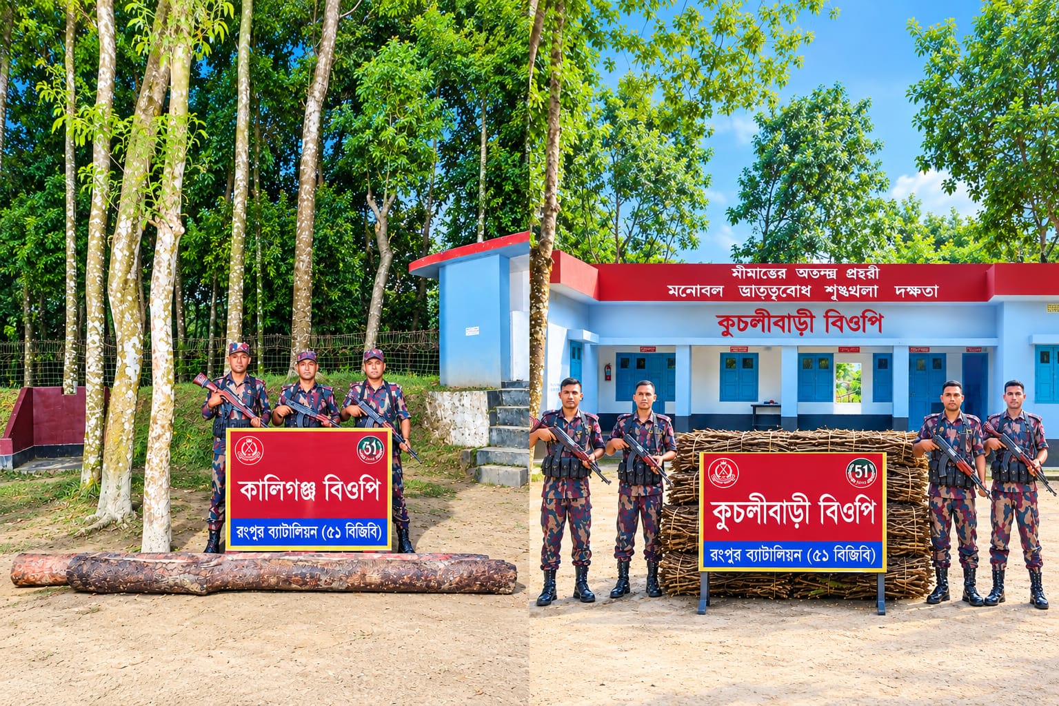 ডিমলা- পাটগ্রাম ভারতীয় পণ্য জব্দ, পালিয়ে গেল চোরাকারবারিরা