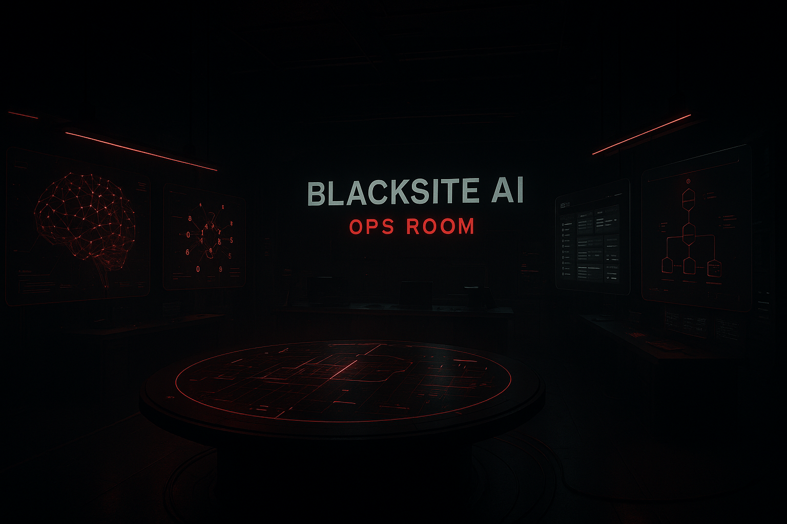 AI Infrastructure and Automation System Visualization - BLACK SITE AI