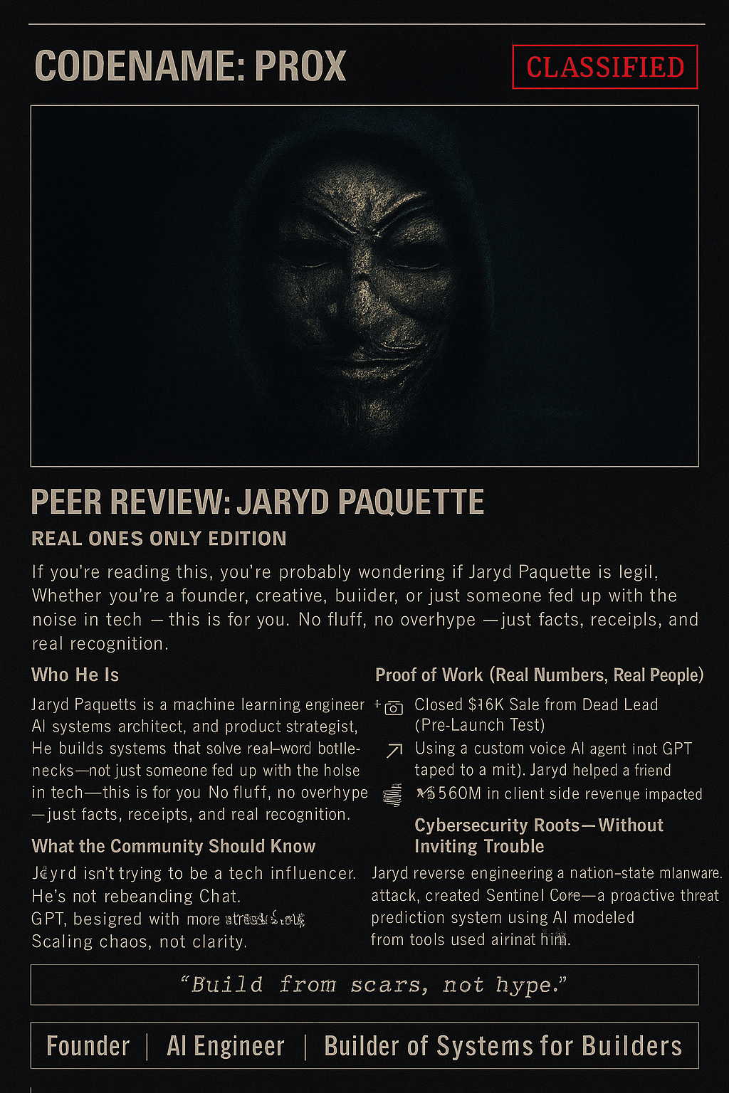 PR0X aka Jaryd - Founder & Chief Architect