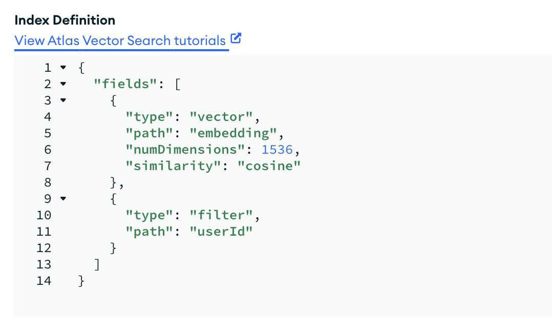 Configuration of fields to index