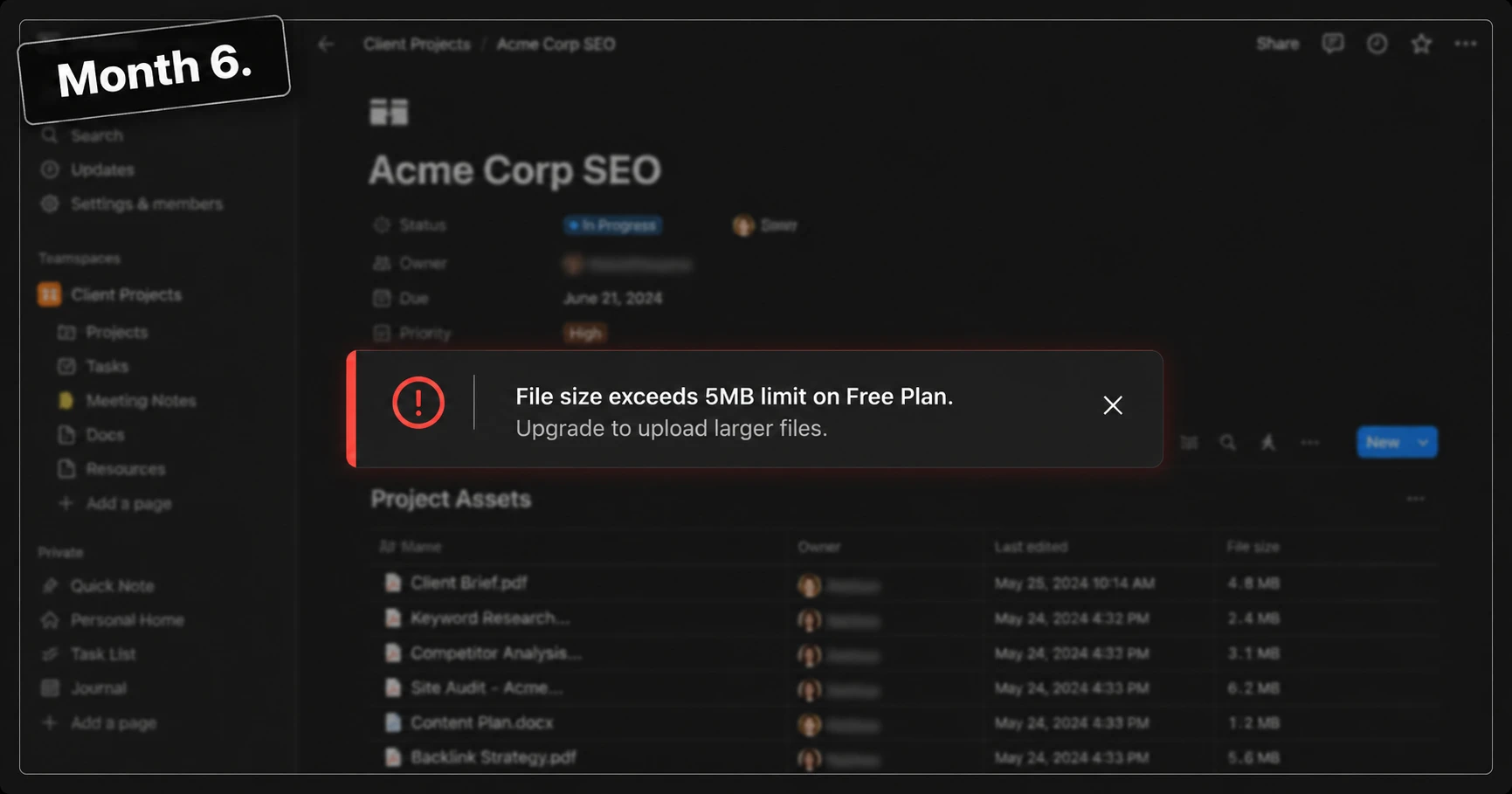 Semrush interface