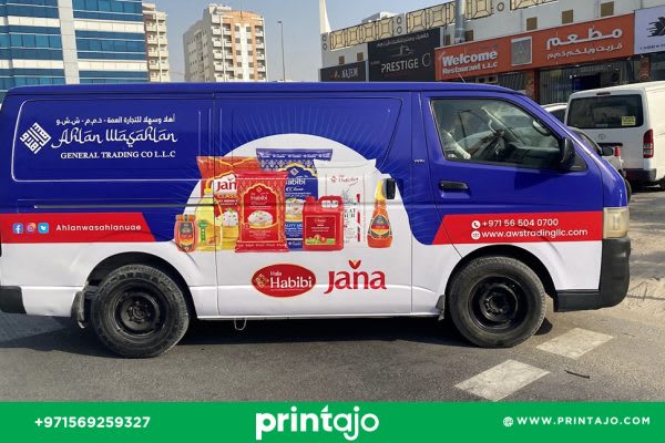 Salwa Mattar Van Branding in Dubai – Custom Vehicle Wrap by Printajo