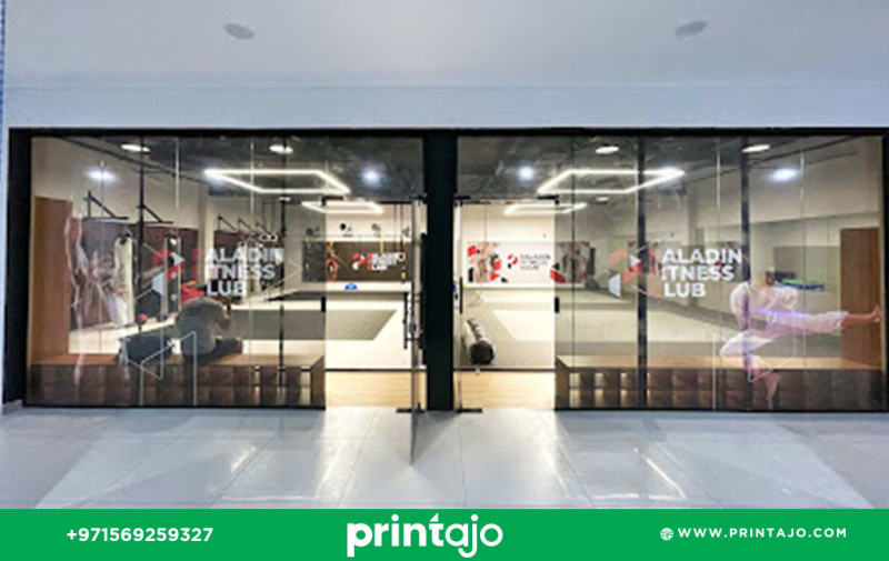 Sticker Printing shop branding dubai printajo paladin fitness clud