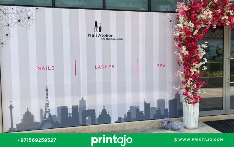 Sticker Printing retail shop branding dubai neil atlier printajo