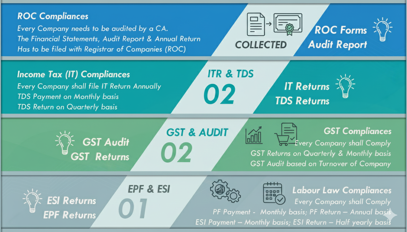 Process of Annual Compliances for Private Limited Company