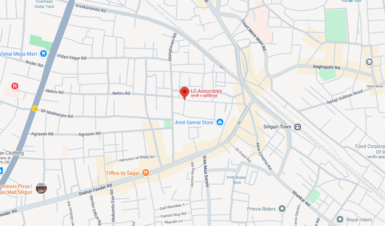 Map Location of Siliguri Branch