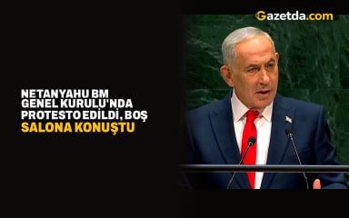 Netanyahu BM Genel Kurulu'nda protesto edildi, boş salona konuştu