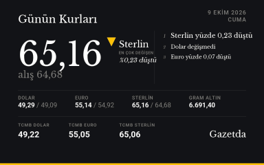 Günün kurları: 9 Ekim Cuma