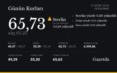 Günün kurları: 15 Ekim Perşembe