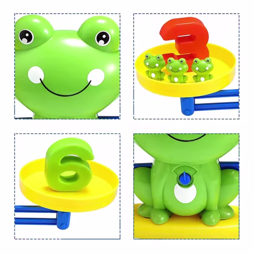 Juguetes matemáticos de inteligencia matemática, escala de rana divertida, juguetes educativos para edades tempranas para niños, suma, resta, equilibrio, iluminación