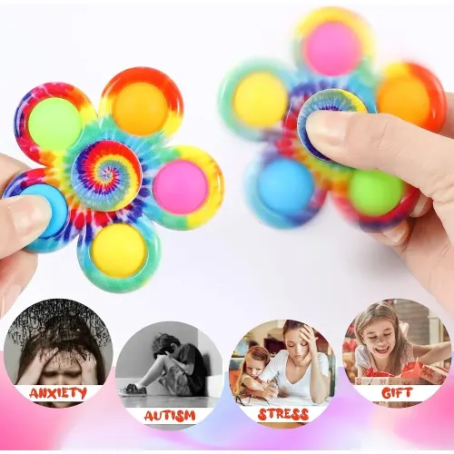 Spinner de mano Simple para niños, juguetes de dedo Pop, alivio del estrés y la ansiedad, TDAH