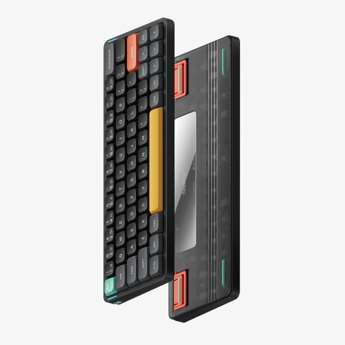 nuphy Air60 V2 Teclado inalámbrico portátil 60 teclado mecánico de bajo perfil compatible con QMKVIA compatible con Windows, Mac, Linux compatible con Bluetooth 5.12.4GHz (USB-C)