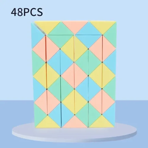 Bloques de cubo de serpiente mágica Juguetes para niños y adultos, rompecabezas 3D Montessori, juguete y tallo para mayores de 3 años, alivio del estrés