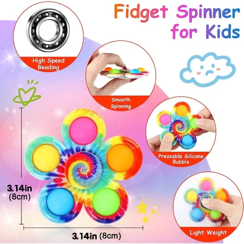 Spinner de mano Simple para niños, juguetes de dedo Pop, alivio del estrés y la ansiedad, TDAH