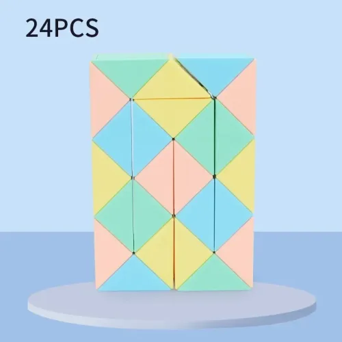 Bloques de cubo de serpiente mágica Juguetes para niños y adultos, rompecabezas 3D Montessori, juguete y tallo para mayores de 3 años, alivio del estrés