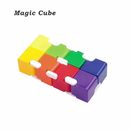 Juego de juguetes educativos Fidget con juguete en espiral circular de arcoírisbola de Color rompecabezas 3D juego a juegocubo mágicocaterpillar Flexible
