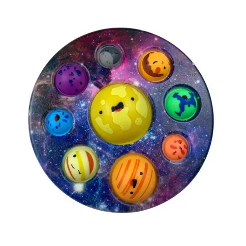 Ocho planetas hoyuelos Push Bubble Fidget juguetes niños sensorial autismo Squishy juguetes para aliviar el estrés para niños regalo
