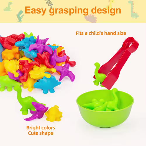 Juguetes de clasificación de animales de conteo para niños pequeños, actividades de aprendizaje preescolar para matemáticas, cognición de Color, regalo de tallo de bebé Montessori